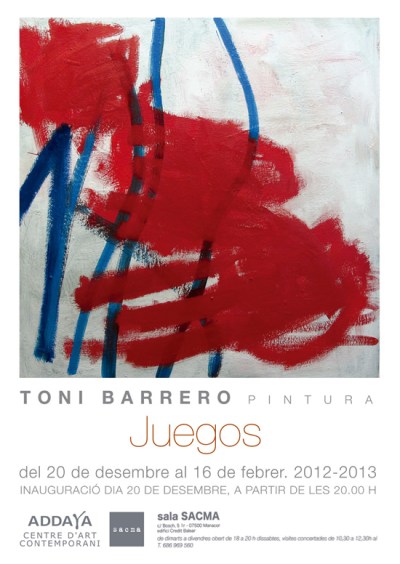 20 dic 2012 - 16 feb 2013 Galería Sacma Manacor, Baleares, España